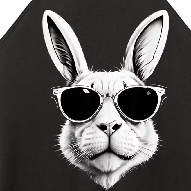 Bunny Face With Sunglasses Easter Day Women’s Perfect Tri Rocker Tank