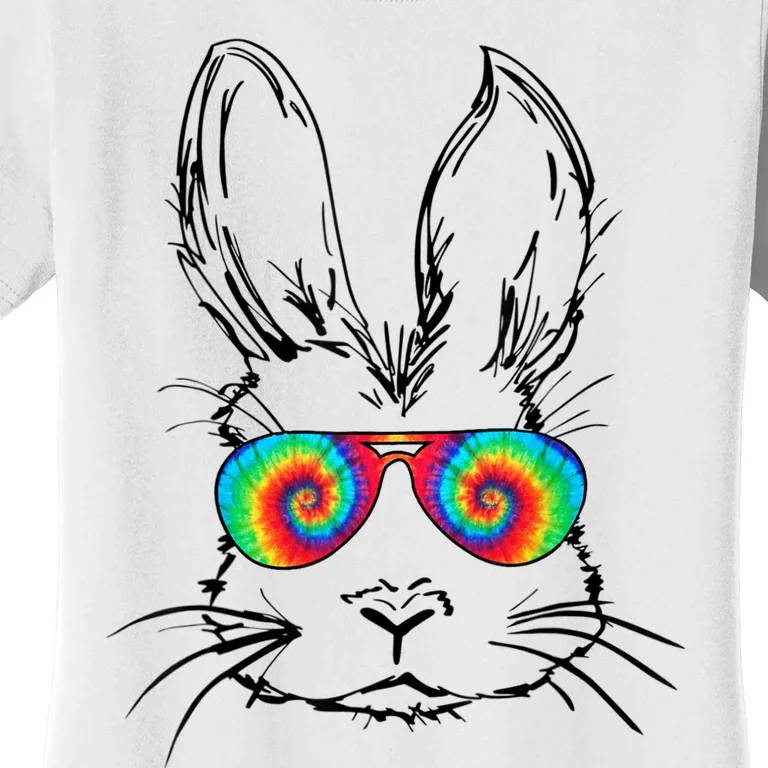 Bunny Face With Sunglasses Tie Dye Easter Day Boy  Kid Women's T-Shirt