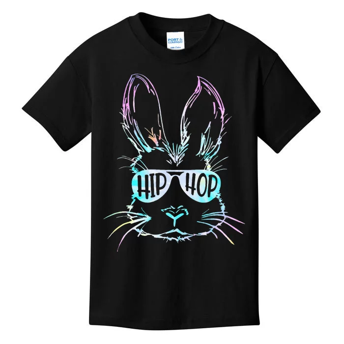 Bunny Face With Sunglasses For Easter Day Kids T-Shirt