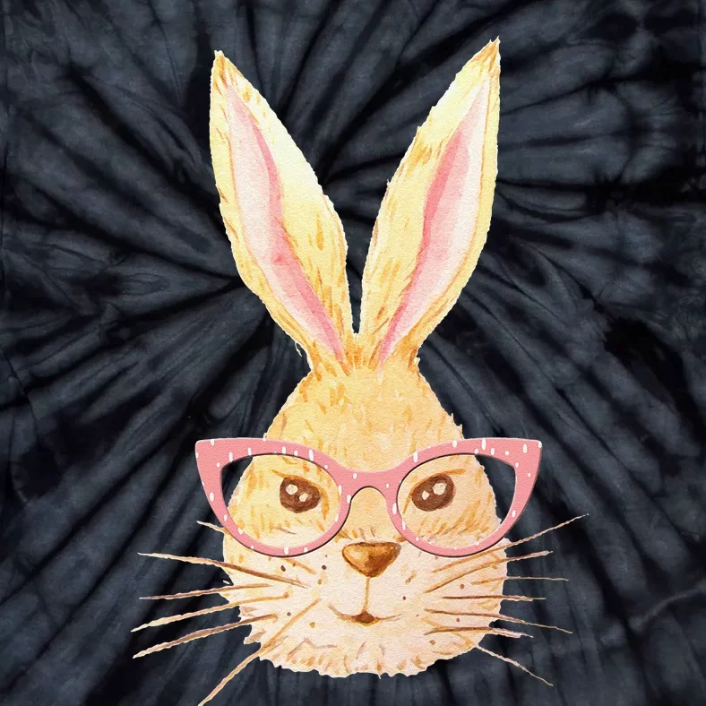 Bunny Face With Sunglasses Easter Day Tie-Dye T-Shirt