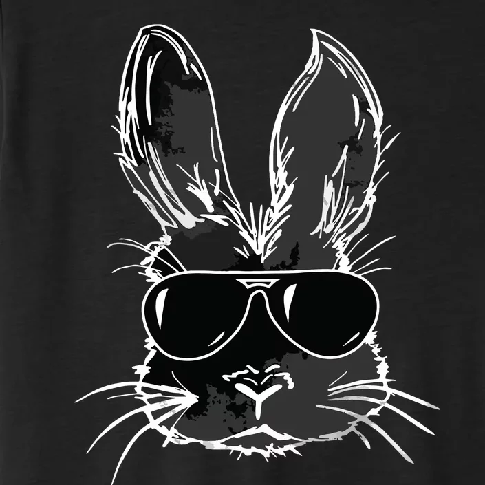 Bunny Face With Sunglasses For Easter Day ChromaSoft Performance T-Shirt