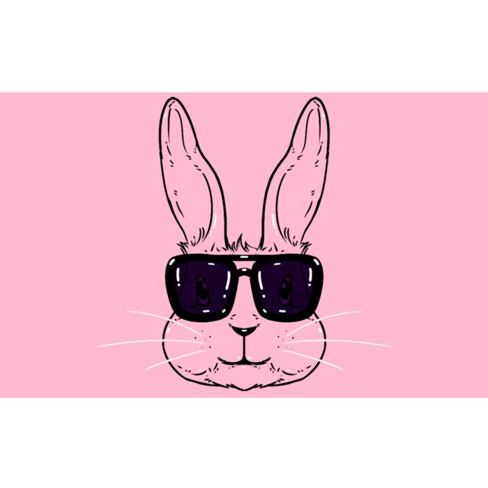 Bunny Face With Sunglasses Easter Day Bumper Sticker