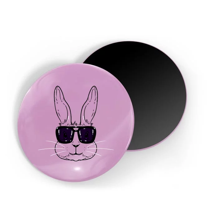 Bunny Face With Sunglasses Easter Day Magnet