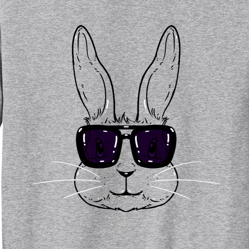 Bunny Face With Sunglasses Easter Day Sweatshirt