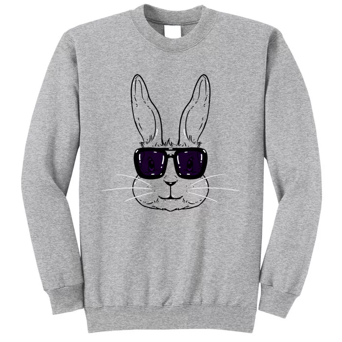 Bunny Face With Sunglasses Easter Day Sweatshirt