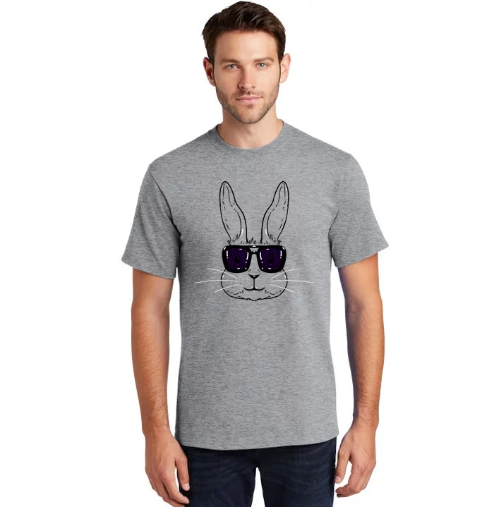 Bunny Face With Sunglasses Easter Day Tall T-Shirt