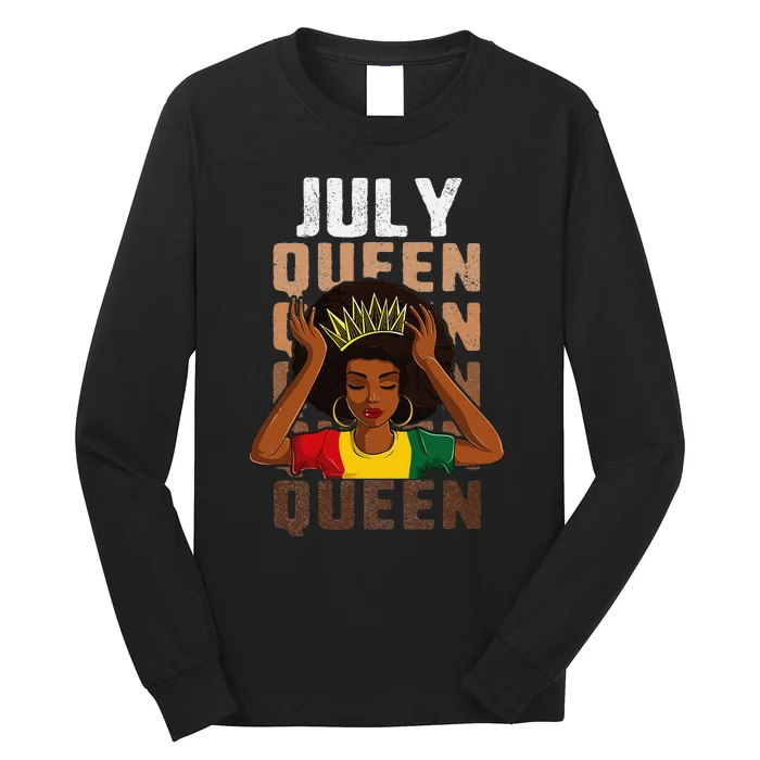 Birthday For Women July Queen African Long Sleeve Shirt