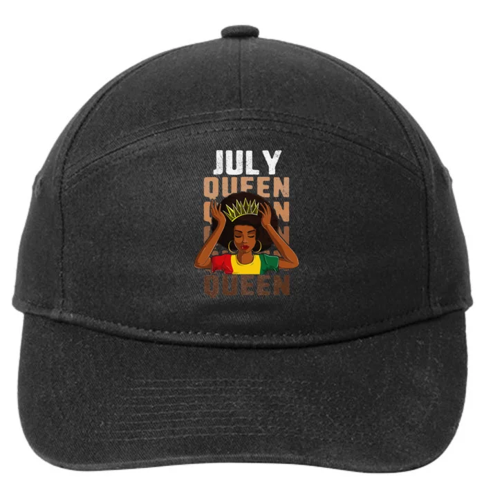 Birthday For Women July Queen African 7-Panel Snapback Hat