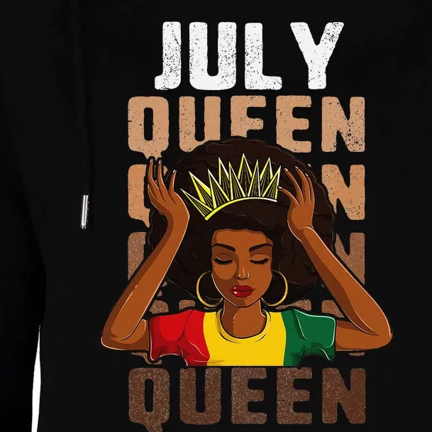 Birthday For Women July Queen African Womens Funnel Neck Pullover Hood