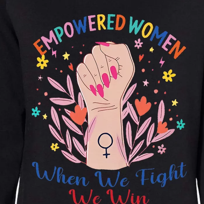 Boho Flower Wo When We Fight We Win Kamala Supporter Womens California Wash Sweatshirt