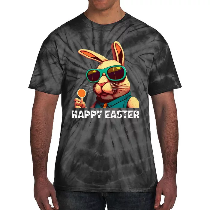 Bunny Face With Sunglasses funny Easter Day Tie-Dye T-Shirt