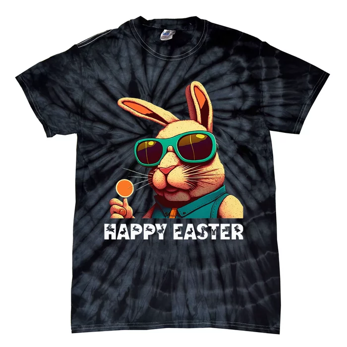 Bunny Face With Sunglasses funny Easter Day Tie-Dye T-Shirt