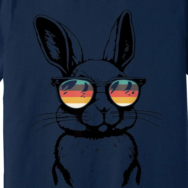 Bunny Face With Sunglasses For Easter Day Premium T-Shirt