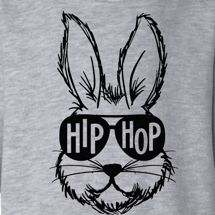 Bunny Face With Sunglasses Hip Hop Happy Easter Toddler Hoodie