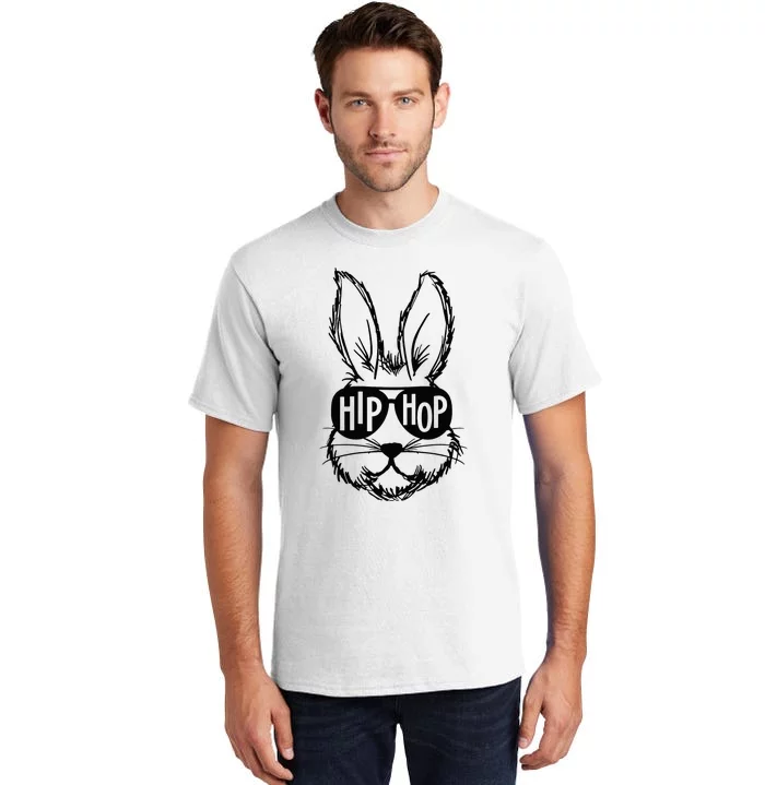 Bunny Face With Sunglasses Hip Hop Happy Easter Tall T-Shirt