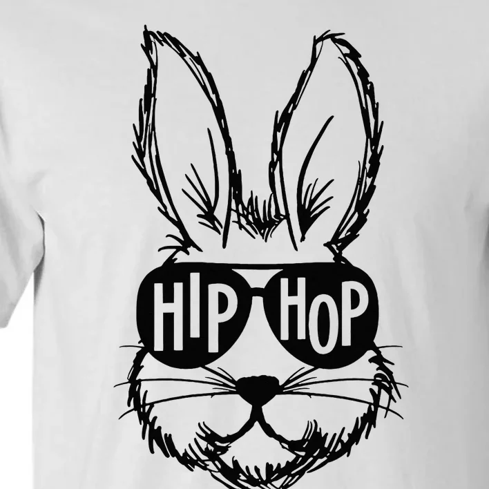 Bunny Face With Sunglasses Hip Hop Happy Easter Tall T-Shirt