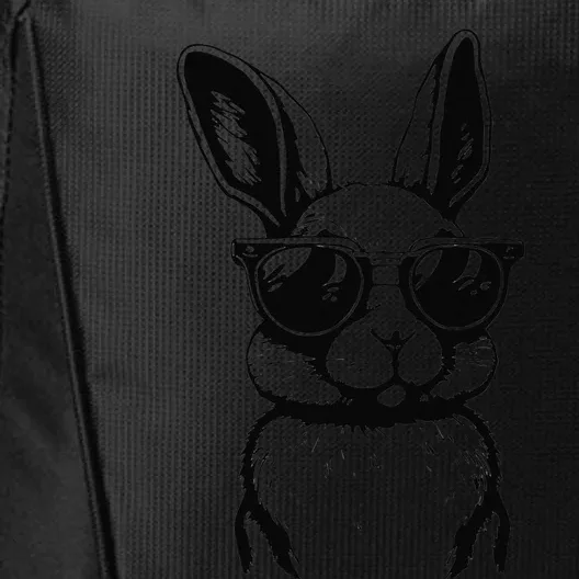 Bunny Face With Sunglasses For Easter Day City Backpack