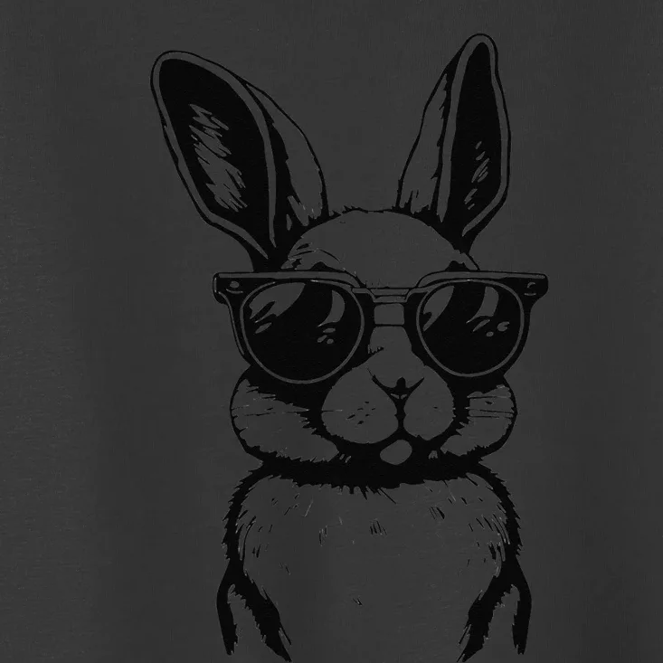 Bunny Face With Sunglasses For Easter Day Toddler T-Shirt