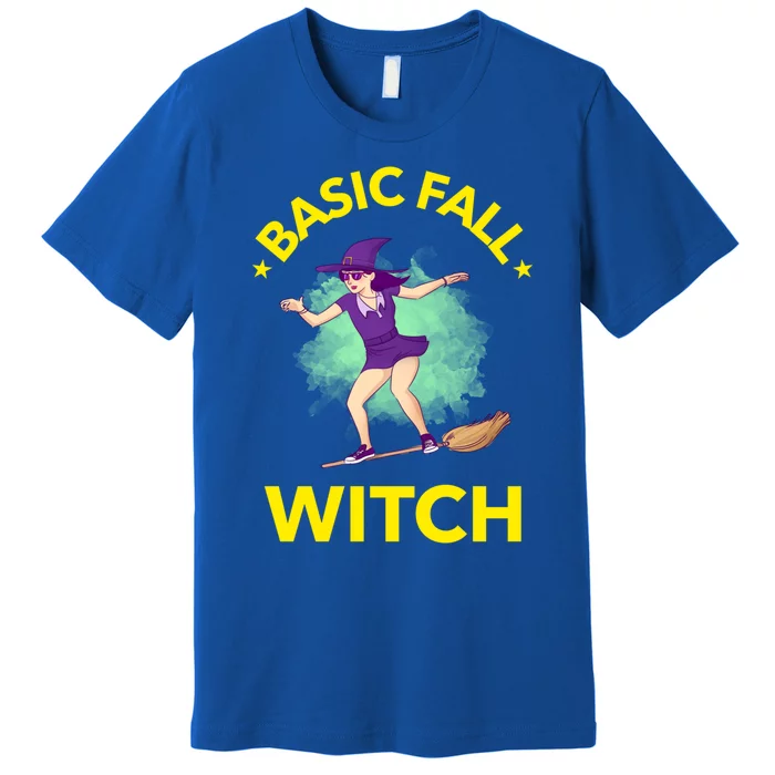 Basic Fall Witch Funny Cute Spooky Halloween Costume Gift Premium T-Shirt