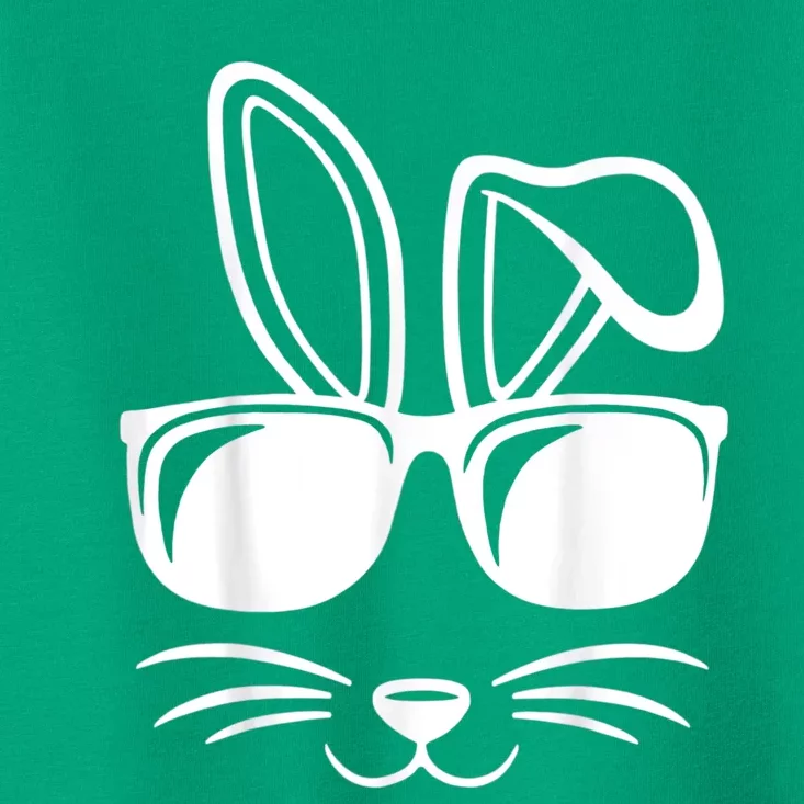 Bunny Face With Sunglasses Easter Day Toddler T-Shirt