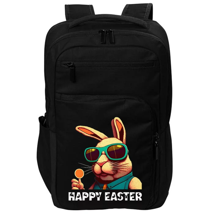 Bunny Face With Sunglasses Funny Easter Day Impact Tech Backpack