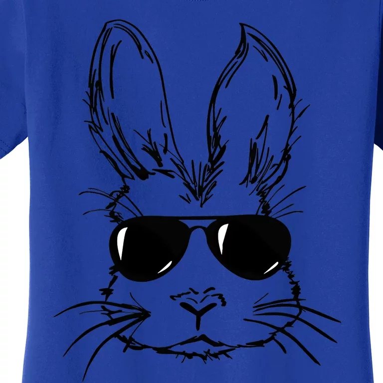 Bunny Face With Sunglasses Easter Day Gift Women's T-Shirt