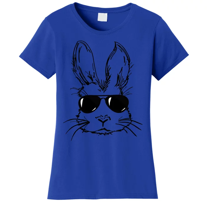 Bunny Face With Sunglasses Easter Day Gift Women's T-Shirt