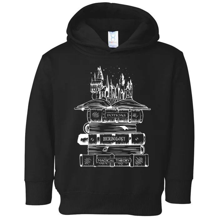 Bookworm Funny Wizard Castle Book Lover Family Vacation Wizard School Toddler Hoodie