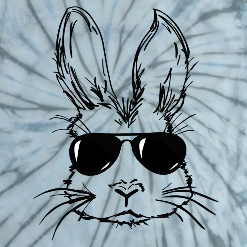 Bunny Face With Sunglasses For Men Easter Day Tie-Dye T-Shirt