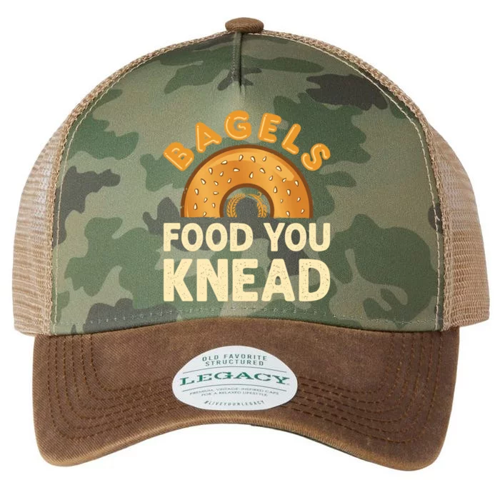 Bagels Food You Knead Funny Bagel Lover Bread Pun Cool Gift Legacy Tie Dye Trucker Hat