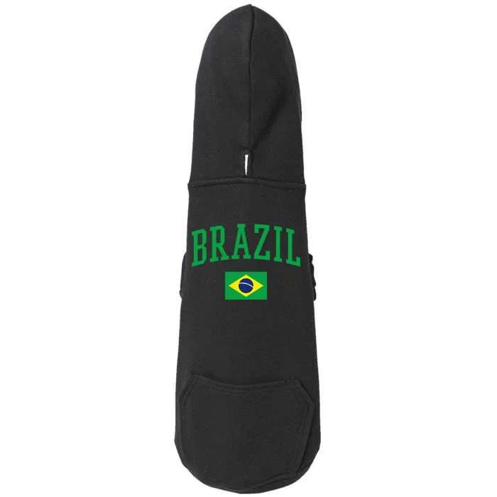 Brazil Flag Yellow Doggie 3-End Fleece Hoodie