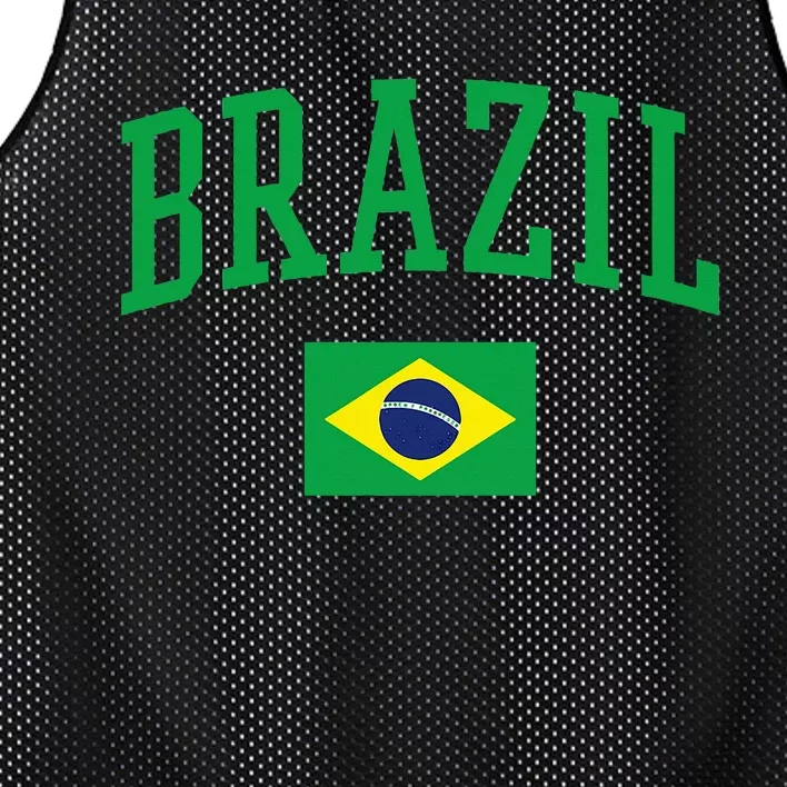 Brazil Flag Yellow Mesh Reversible Basketball Jersey Tank