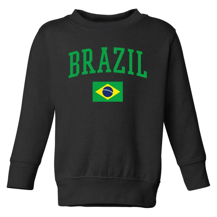 Brazil Flag Yellow Toddler Sweatshirt