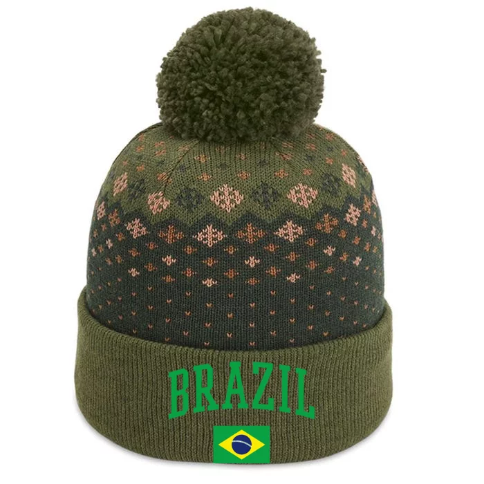 Brazil Flag Yellow The Baniff Cuffed Pom Beanie