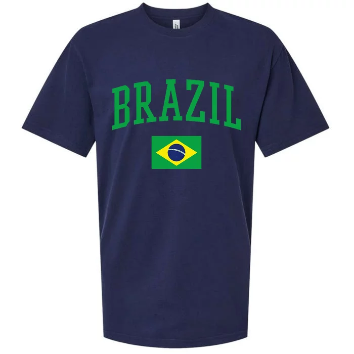 Brazil Flag Yellow Sueded Cloud Jersey T-Shirt