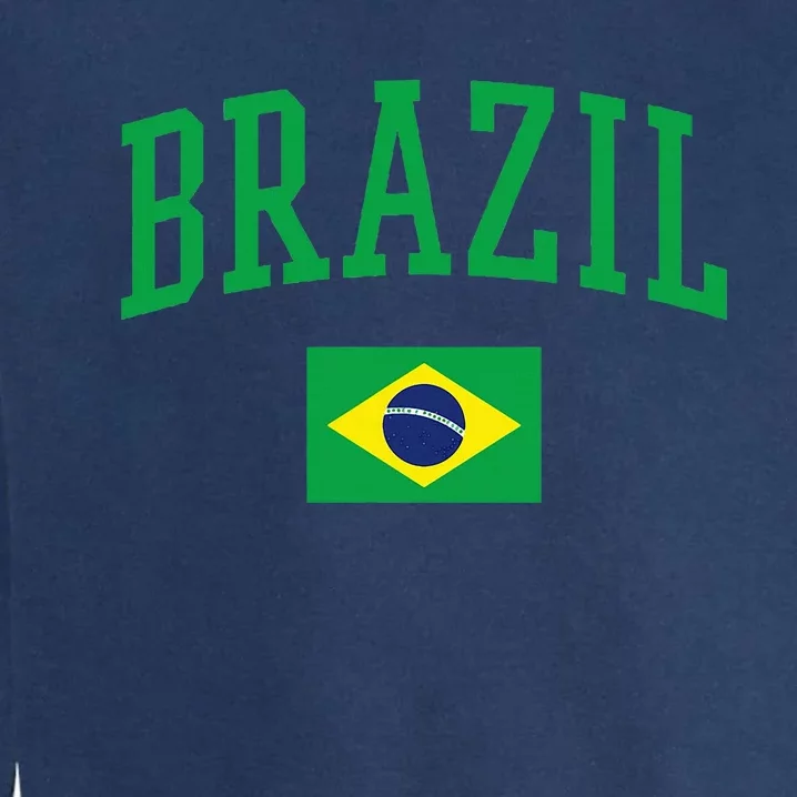 Brazil Flag Yellow Garment-Dyed Sweatshirt