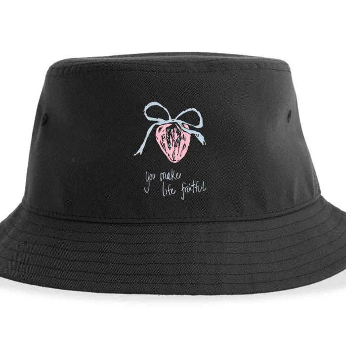 Berry Fruitful You Make Life Fruitful Sustainable Bucket Hat