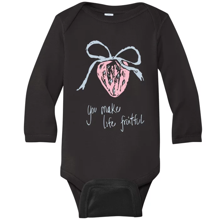 Berry Fruitful You Make Life Fruitful Baby Long Sleeve Bodysuit