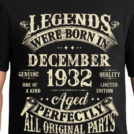 Birthday Gift 1932 Legend December 1932 Pajama Set