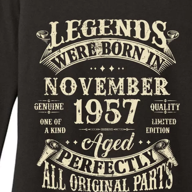 Birthday Gift 1957 Legend November 1957 Womens CVC Long Sleeve Shirt