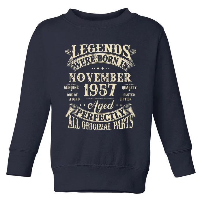 Birthday Gift 1957 Legend November 1957 Toddler Sweatshirt