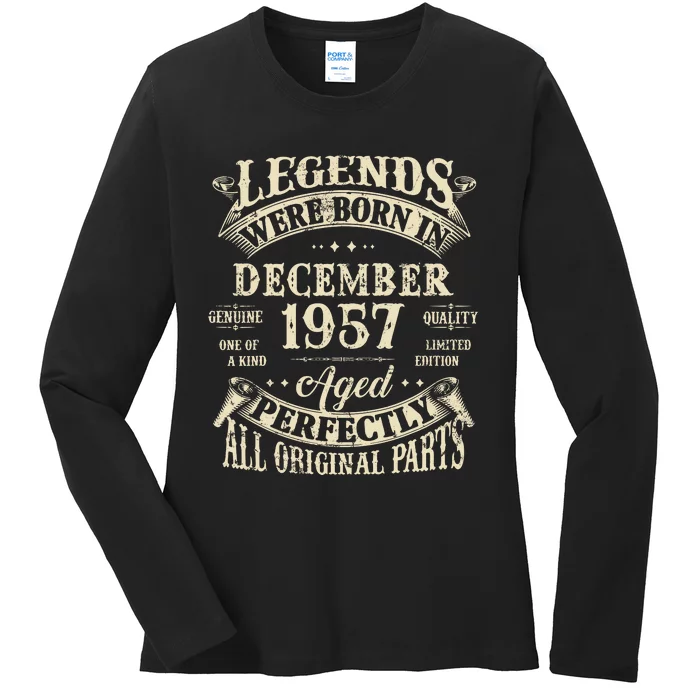 Birthday Gift 1957 Legend December 1957 Ladies Long Sleeve Shirt