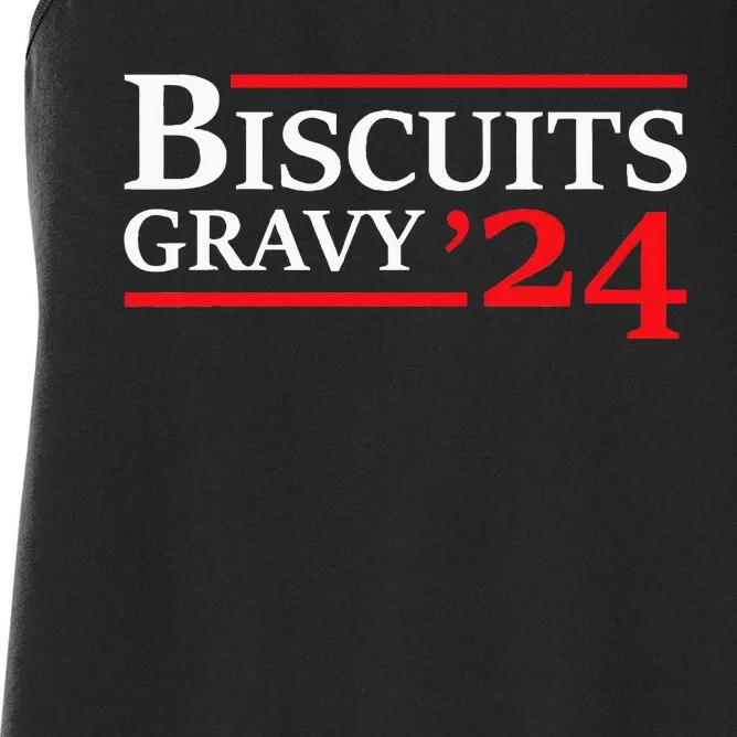 Biscuits Gravy 2024 Presidential Election Food Breakfast Women's Racerback Tank