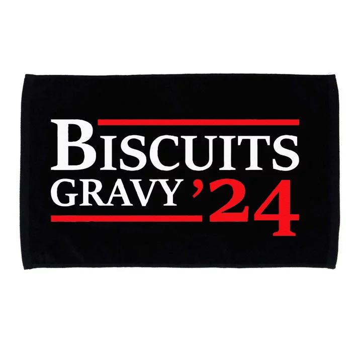 Biscuits Gravy 2024 Presidential Election Food Breakfast Microfiber Hand Towel