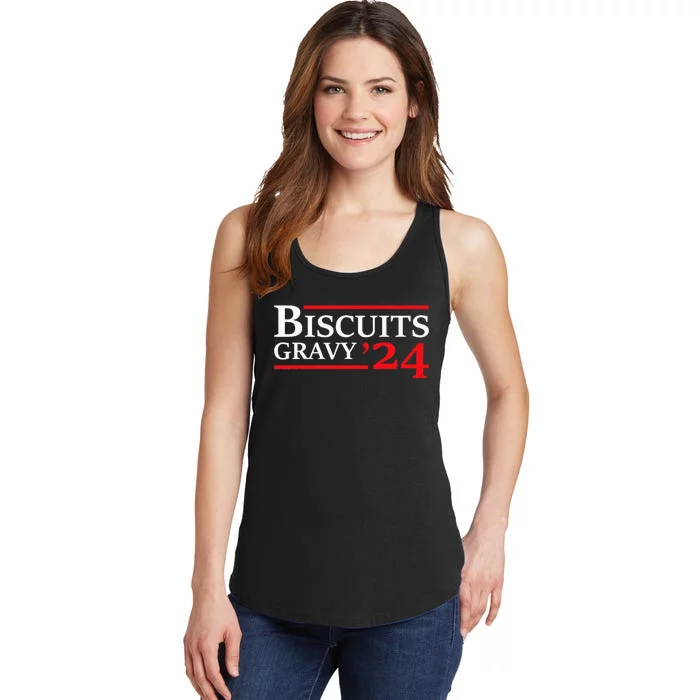 Biscuits Gravy 2024 Presidential Election Food Breakfast Ladies Essential Tank