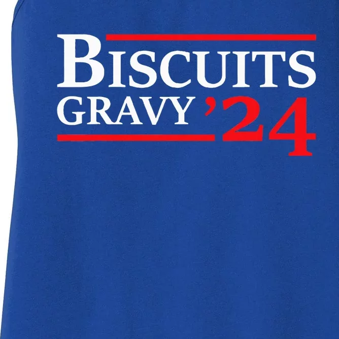 Biscuits Gravy 2024 Presidential Election Food Breakfast Women's Racerback Tank