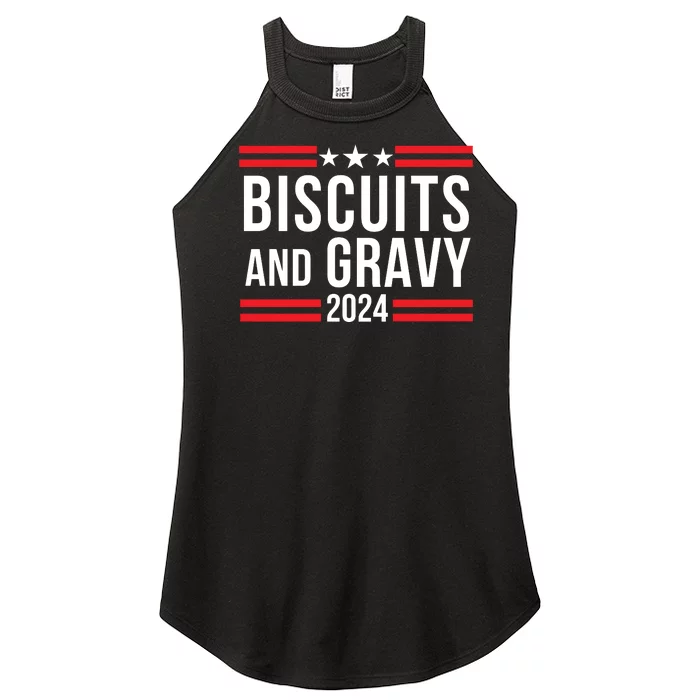 Biscuits & Gravy 2024 Foodie Southern Breakfast Food Lover Breakfast Lovers Women’s Perfect Tri Rocker Tank