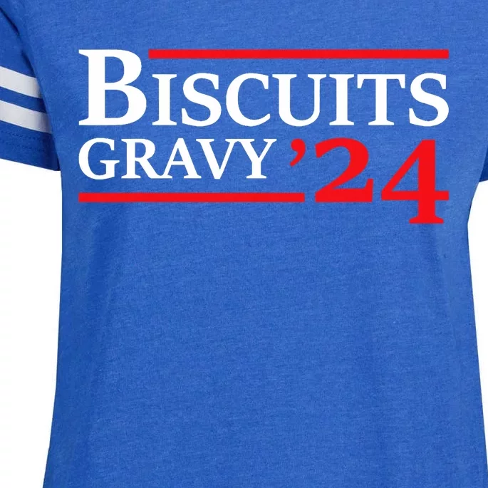 Biscuits Gravy 2024 Presidential Election Food Breakfast Enza Ladies Jersey Football T-Shirt