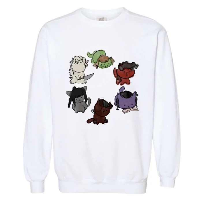 Baldurs Gate 3 Character Cute Cat Karlach Astarion Garment-Dyed Sweatshirt