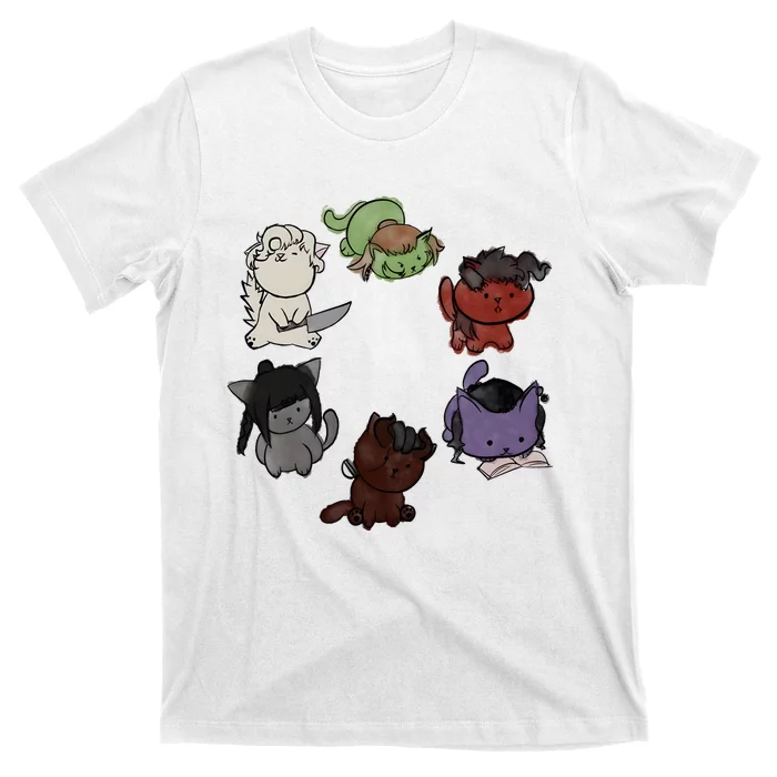 Baldurs Gate 3 Character Cute Cat Karlach Astarion T-Shirt